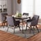 Baxton Studio Monte Mid-Century Modern Walnut Wood Rectangular 5-Piece Dining Set 145-7176-7946 - alternate 5